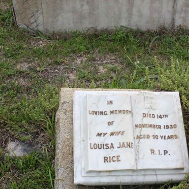 RICE Louisa Jane -1930