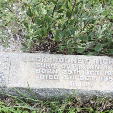 RICKARD Cecil Rodney 1876-1954