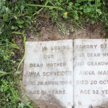 SCHNEIDER Anna -1964:: MARTIN Anna -1965