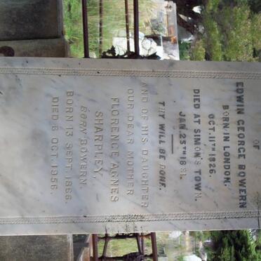 BOWERN Edwin George 1826-1881 :: SHARPLEY Florence Agnes nee BOWERN 1866-1956
