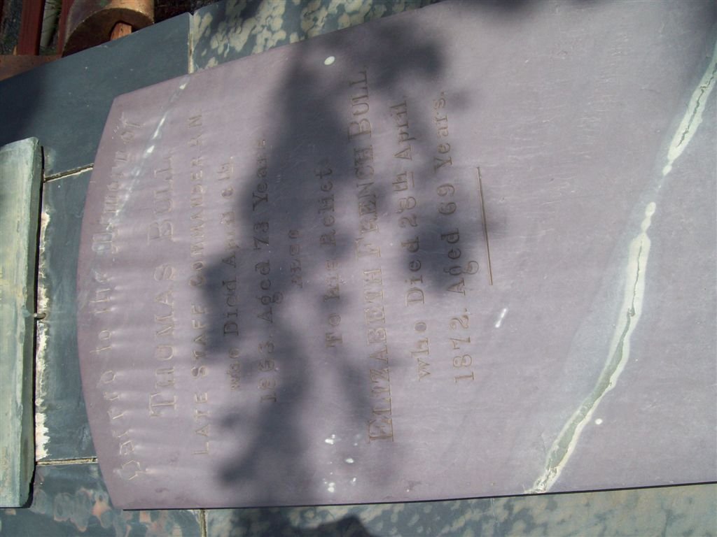 BULL Thomas -1863  &amp; Elizabeth French -1872