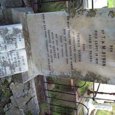 BYNON Thomas Brunyee -1891 :: BYNON Thomas -1904 :: BYNON Queenie -1909