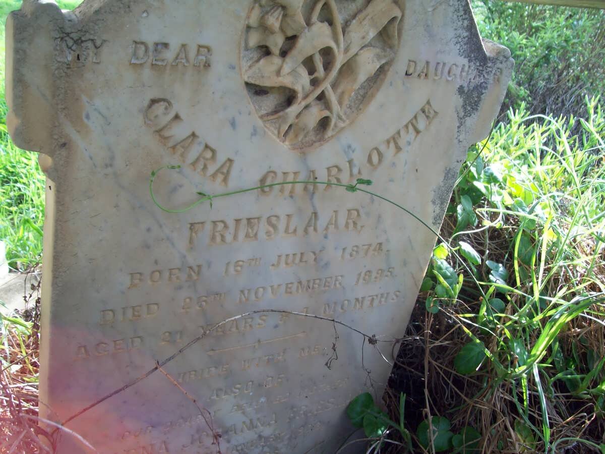 FRIESLAAR Clara Charlotte 1874-1895 :: FRIESLAAR ??  Johanna -19?3