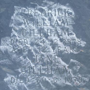 GILLHAM Frederick William -1878 &amp; Jane -1879