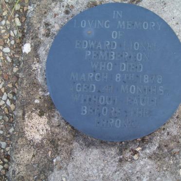 PEMBERTON Edward Lionel -1878