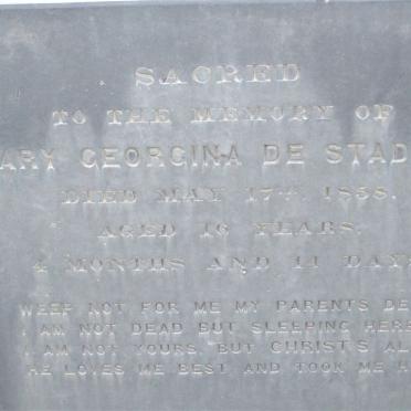 STADLER Mary Georgina, de -1859