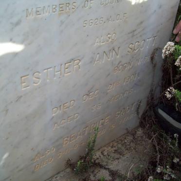 SCOTT Esther Ann nee NAPIER -1901 :: SCOTT Beatrice -1904