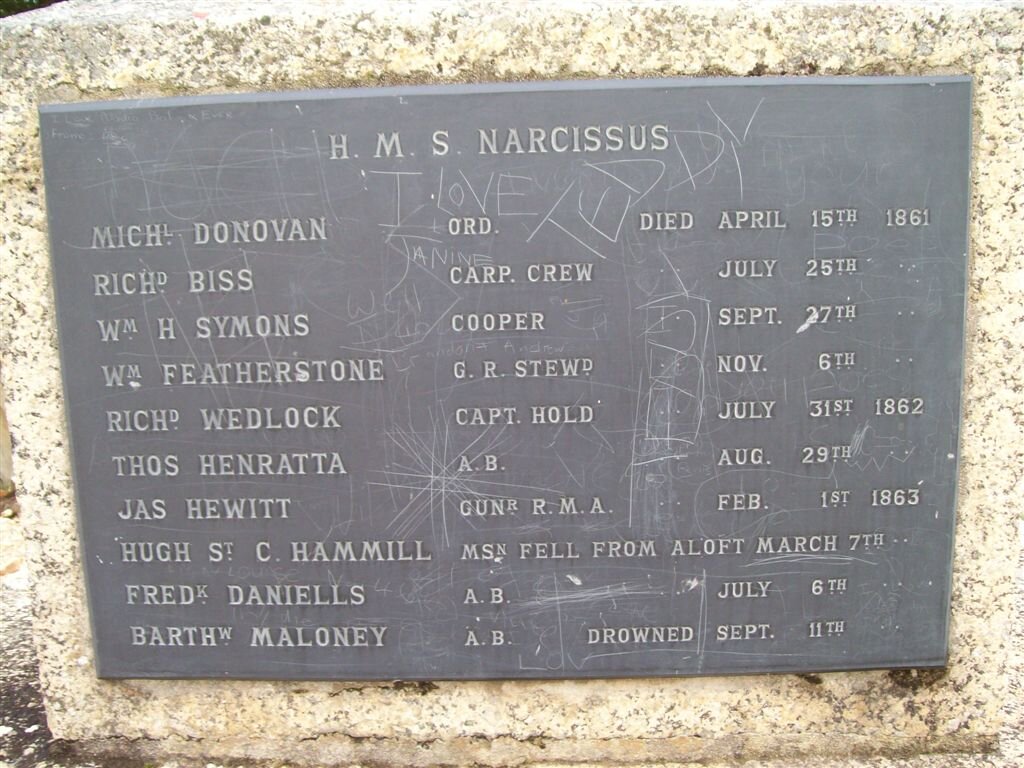 3. Monument for the  dead of H.M.S. NARCISSUS
