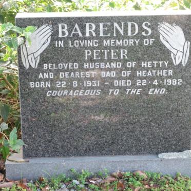 BARENDS Peter 1931-1982