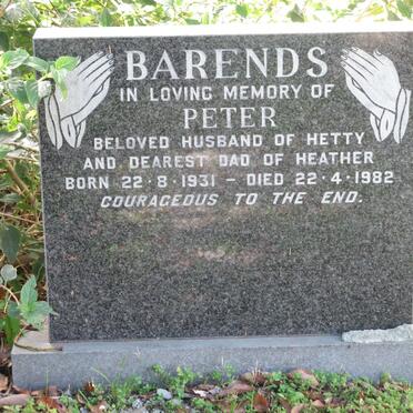 BARENDS Peter 1931-1982