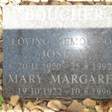 BOUCHER Joseph 1920-1992 &amp; Mary Margaret 1922-1996