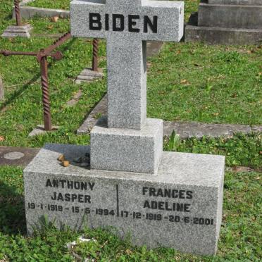 BIDEN Anthony Jasper 1919-1994 &amp; Frances Adeline 1919-2001