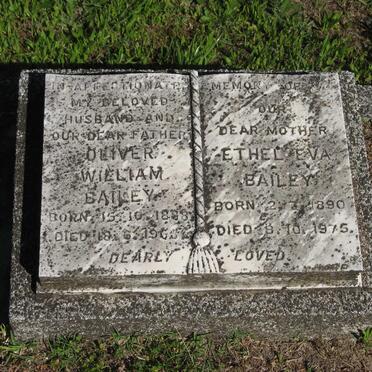 BAILEY Oliver William 1888-1965 &amp; Ethel Eva 1890-1975