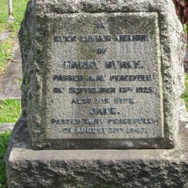 BYRNE Harry -1925 &amp; Jane -1947