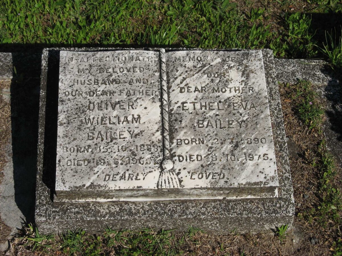 BAILEY Oliver William 1888-1965 &amp; Ethel Eva 1890-1975