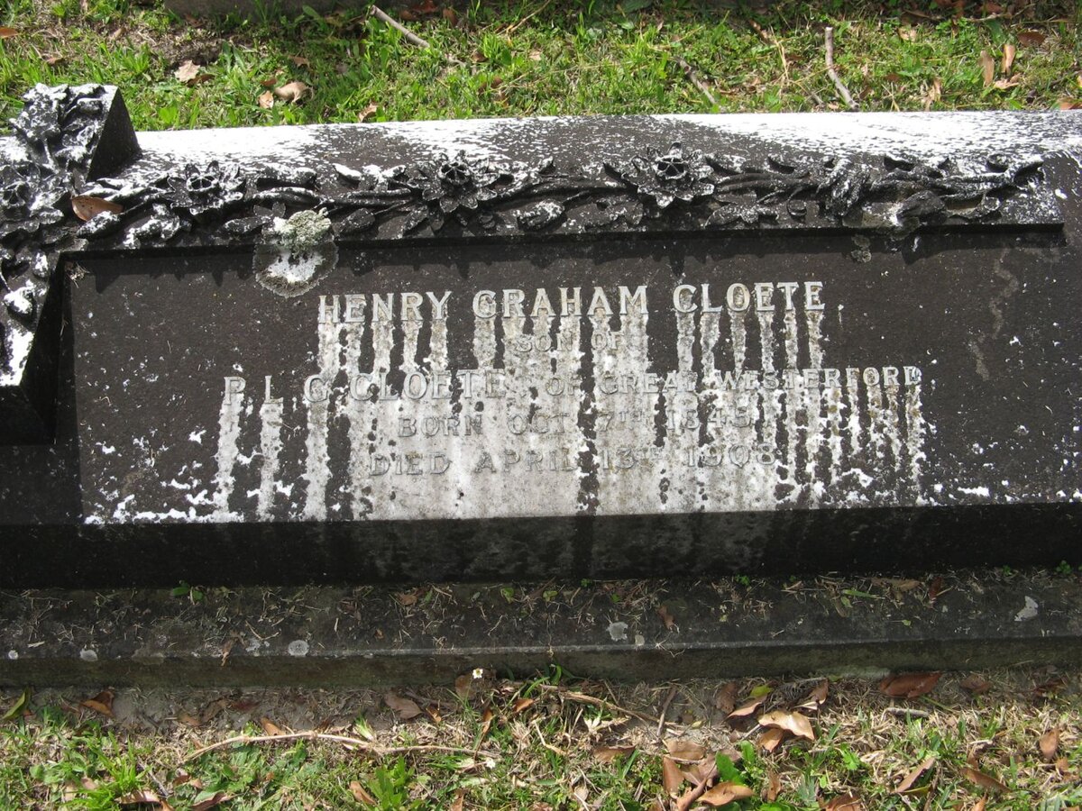 CLOETE Henry Graham 1845-1908