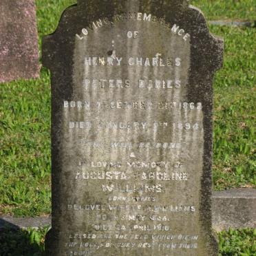 DARIES Henry Charles Peters 1862-1894 :: WILLIAMS Augusta Caroline nee DARIES 1866-1910
