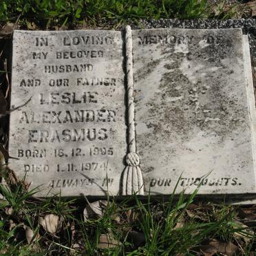 ERASMUS Leslie Alexander 19?5-1974