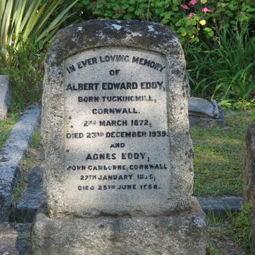 EDDY Albert Edward 1872-1939 &amp; Agnes 1895-1958