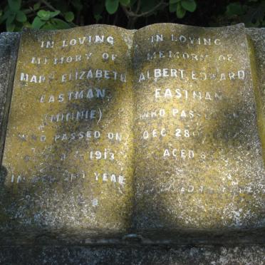 EASTMAN Albert Edward &amp; Mary Elizabeth -1913