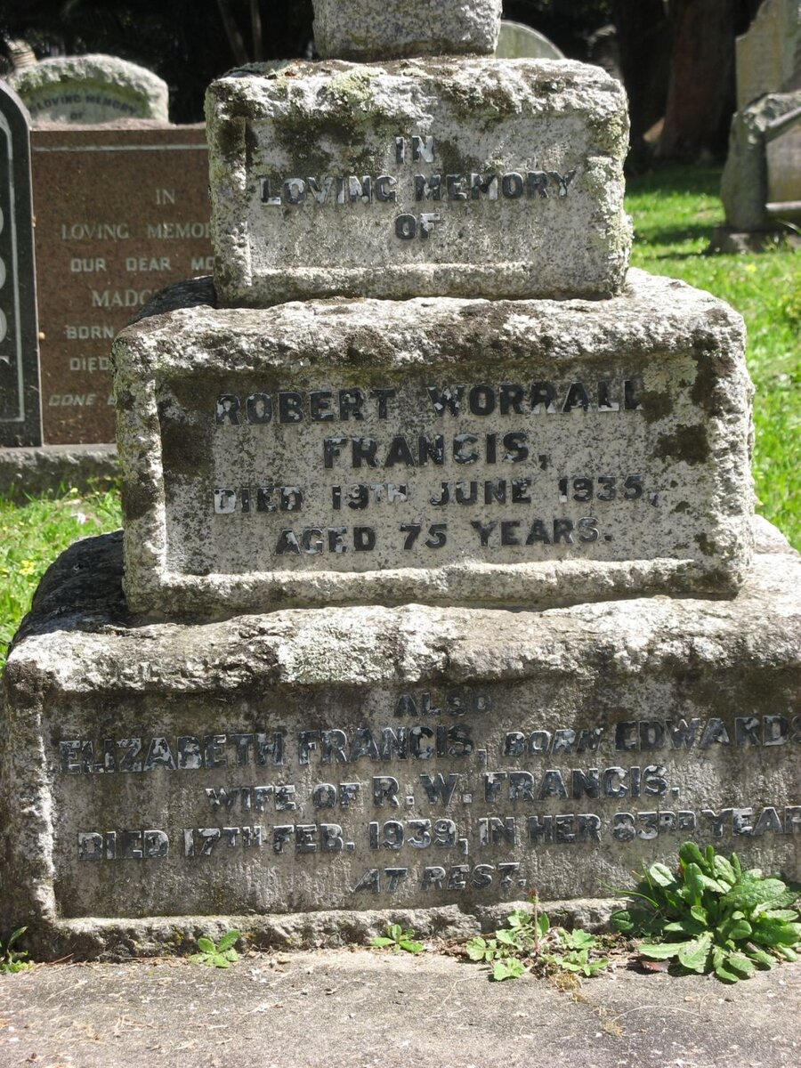 FRANCIS Robert Worrall -1935 &amp; Elizabeth EDWARDS -1939