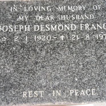 FRANCIS Joseph Desmond 1920-1979