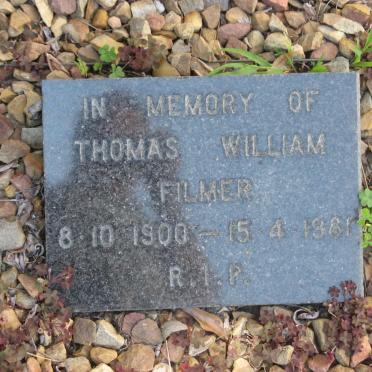 FILMER Thomas William 1900-1981