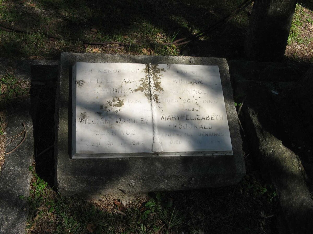 JENNINGS Ethel Ann -1924 :: JENNINGS William Wardley -1947 :: JENNINGS William -1967