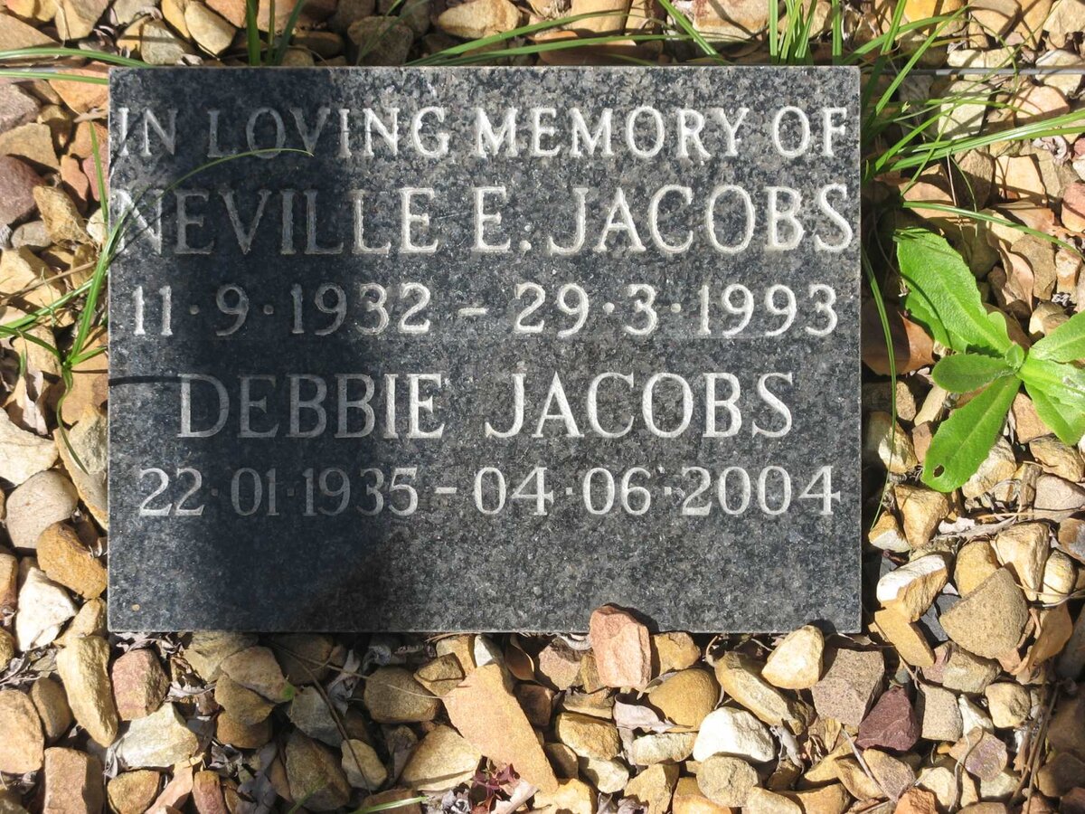 JACOBS Neville E. 1932-1993 &amp; Debbie 1935-2004