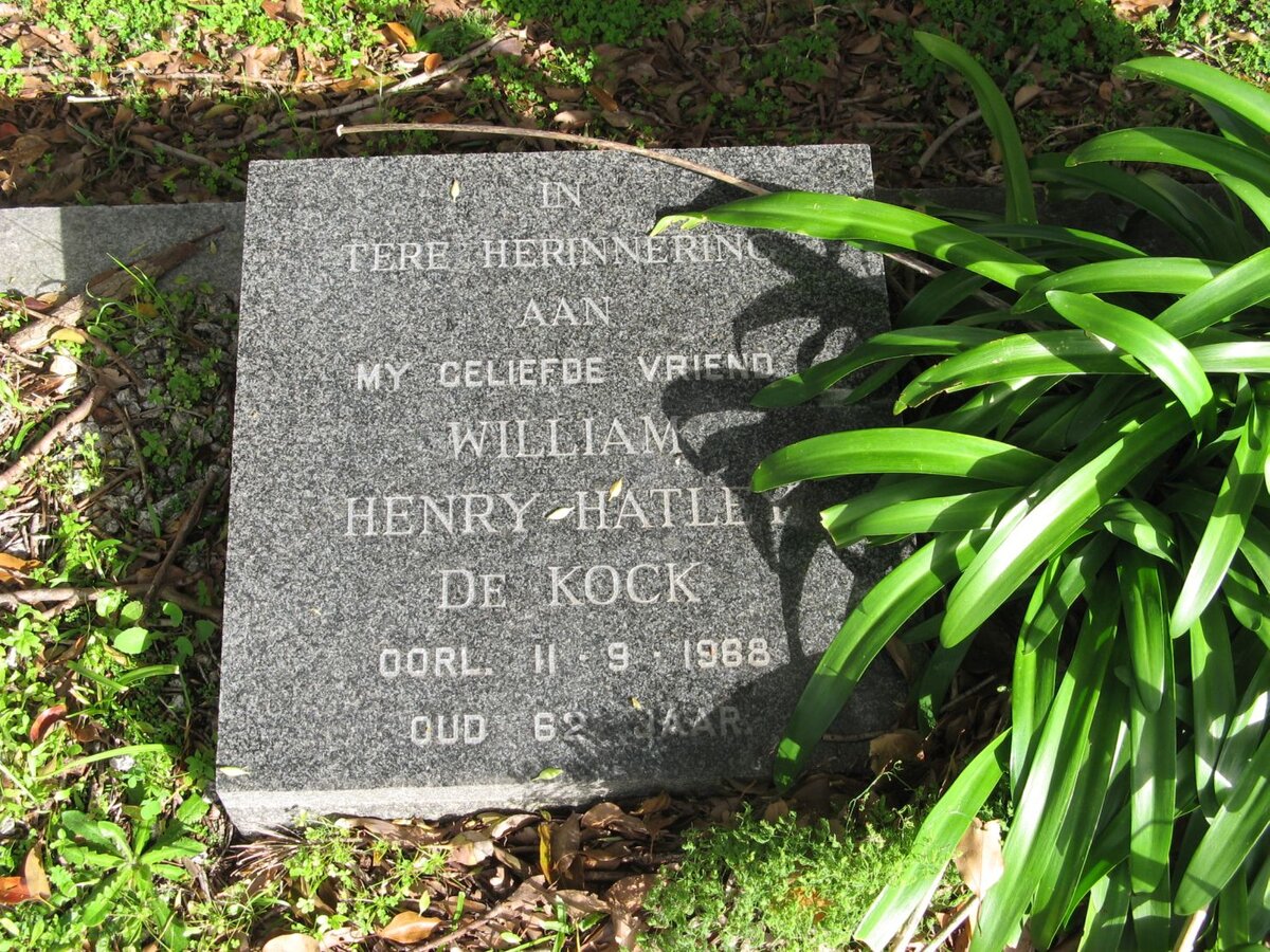 KOCK William Henry Hatley, de -1968