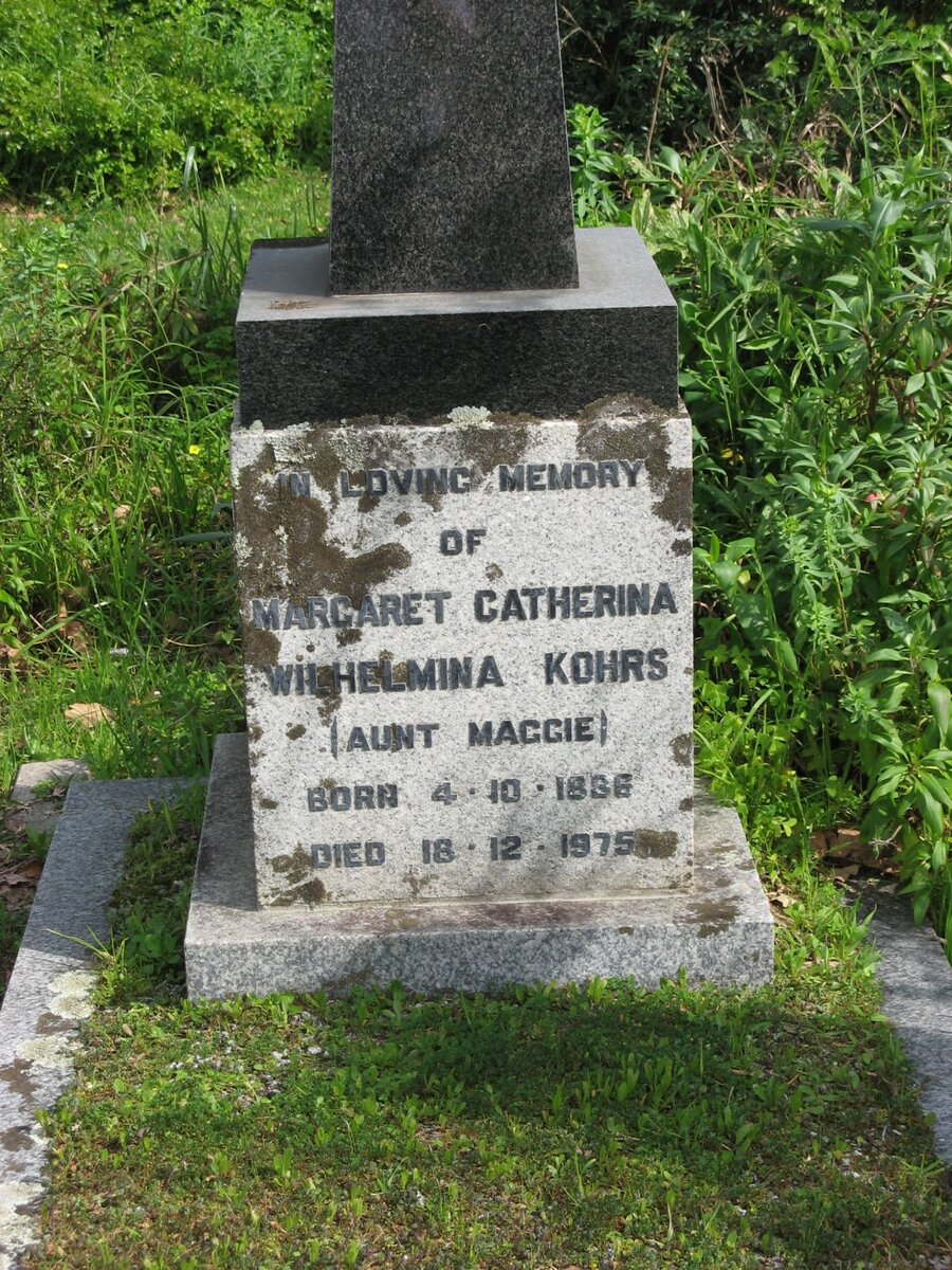 KOHRS Margaret Catherina Wilhelmina 1886-1975