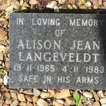 LANGEVELDT Alison Jean 1965-1983