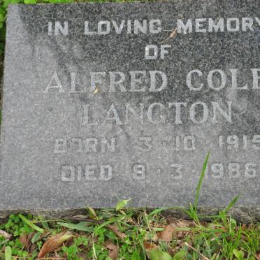LANGTON Alfred Cole 1915-1986