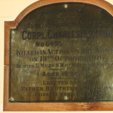 LOXTON Charles -1916