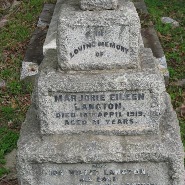 LANGTON Ida Willis nee COLE -1931 :: LANGTON Marjorie Eileen -1919