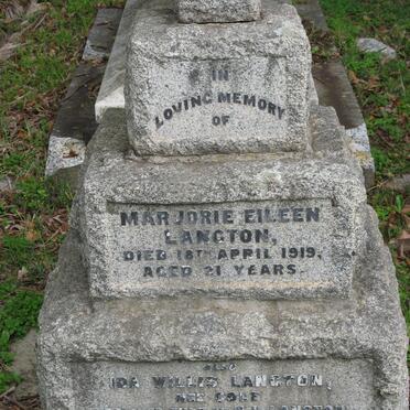 LANGTON Ida Willis nee COLE -1931 :: LANGTON Marjorie Eileen -1919