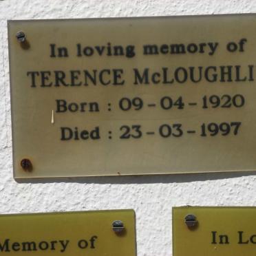 McLOUGHLIN Terence 1920-1997