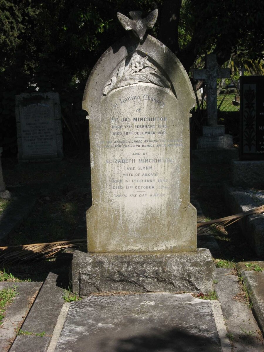 MINCHINTON J.A. 1845-1910 &amp; Elizabeth GLYNN 1847-1930