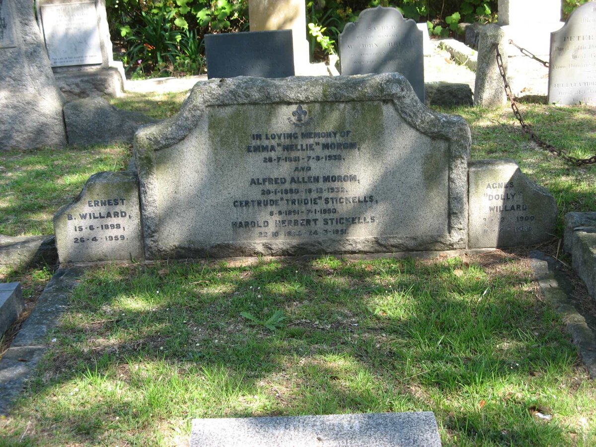 MOROM Alfred Allen 1880-1932 &amp; Emma 1881-1932 :: STICKELLS Harold Herbert 1884-1951 &amp; Gertrude 1891-1950