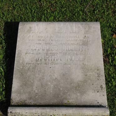 McBAIN Charles Robert 1905-1995 &amp; Martha Rose 1906-1999
