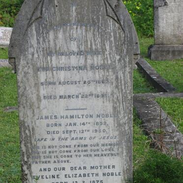 NOBLE James Hamilton 1859-1950 &amp; Eva Christina 1867-1895 :: NOBLE Eveline Elizabeth 1875-1962