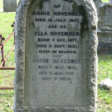 NOVEMBER Annie -1917 :: NOVEMBER Ellie 1871-1951 :: NOVEMBER Jacob 1872-1956