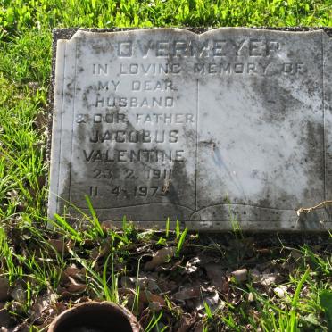OVERMEYER Jacobus Valentine 1911-1975