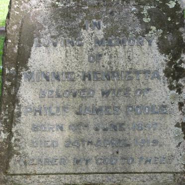 POOLE Winnie Henrietta 1897-1919