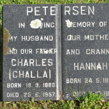 PETERSEN Charles -1888-1957 &amp; Hannah 1888-1981