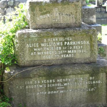 PARKINSON Alice Williams -1926