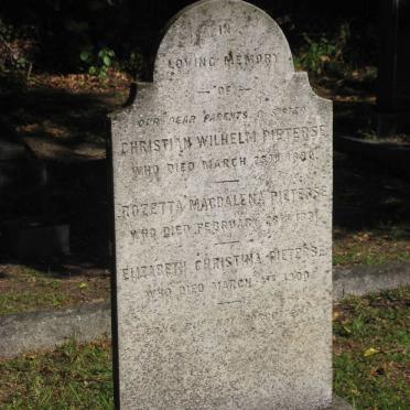 PIETERSE Christian Wilhelm -1890 &amp; Rozetta Magdalena -1891 :: PIETERSE Elizabeth Christina -1900