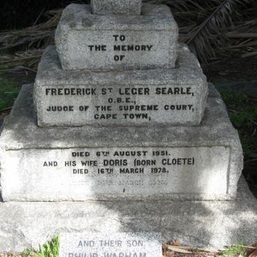 SEARLE Frederick St. Leger -1951 &amp; Doris CLOETE -1978