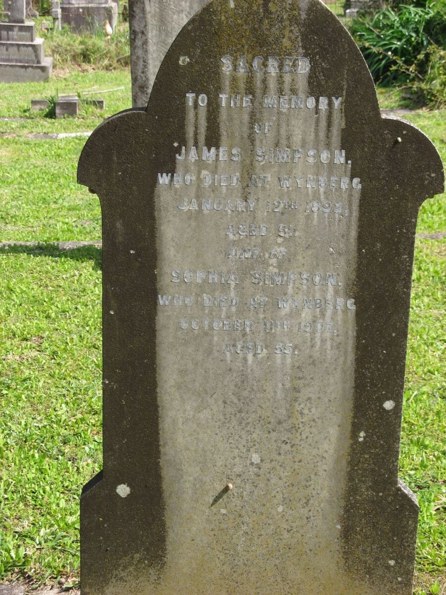 SIMPSON James -1893 &amp; Sophia -1907