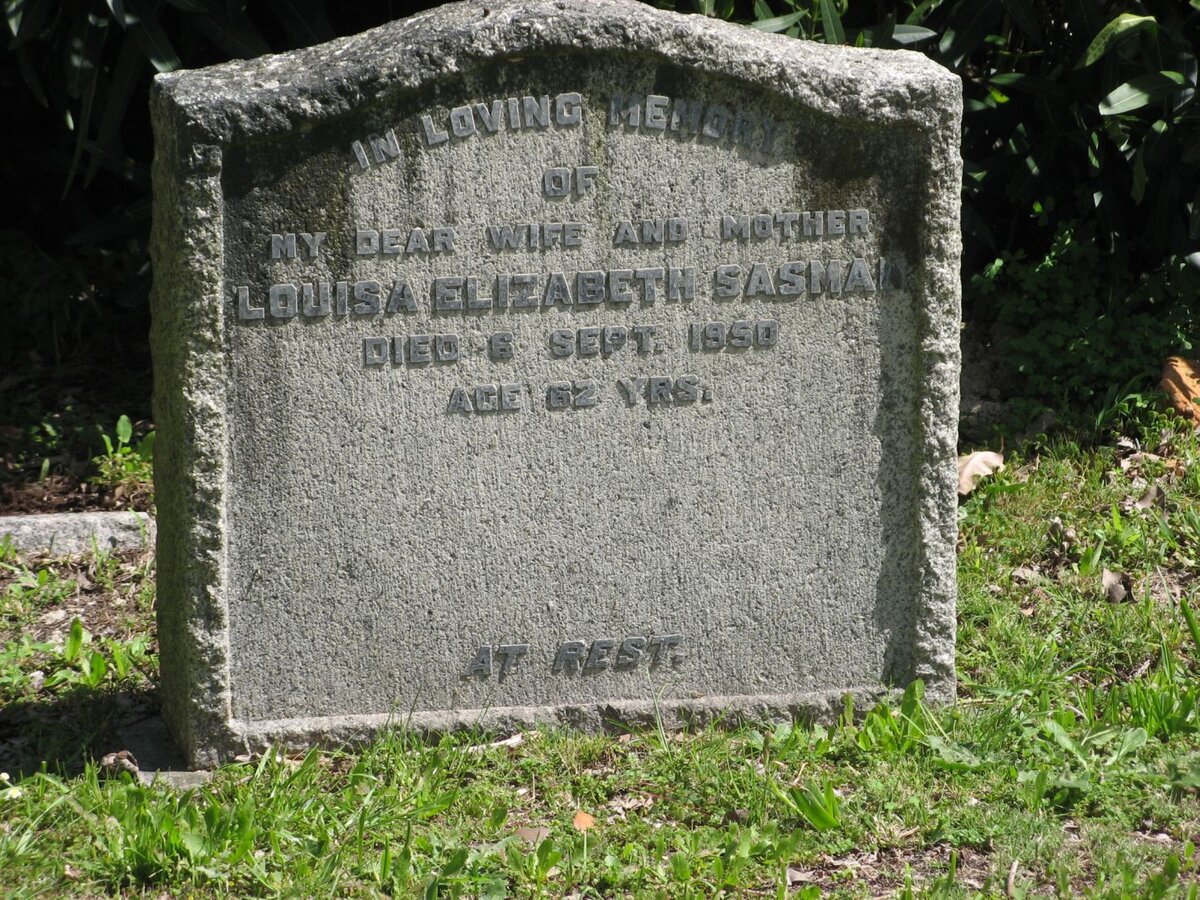 SASMAN Louisa Elizabeth -1950